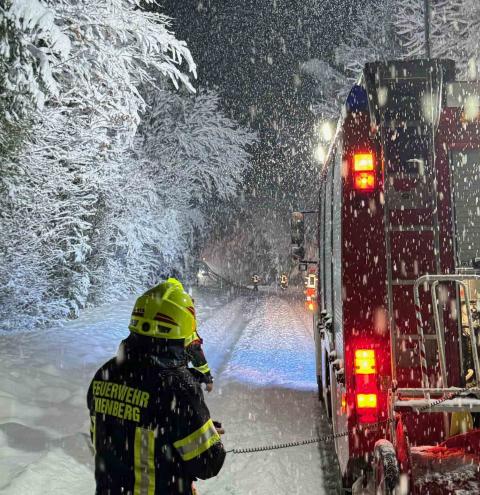 Kienberg - Einsatz bei dichtem Schneetreiben